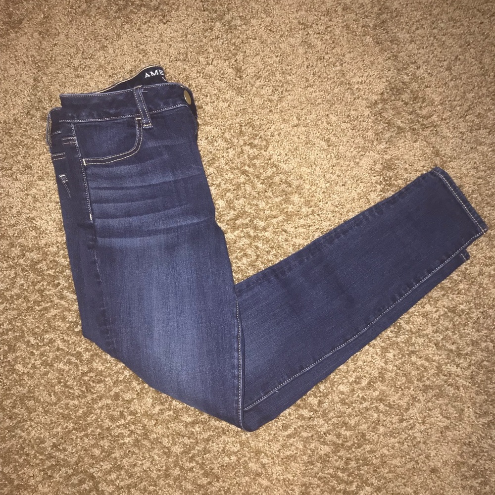 Size 4, dark denim, Jeggings from American Eagle